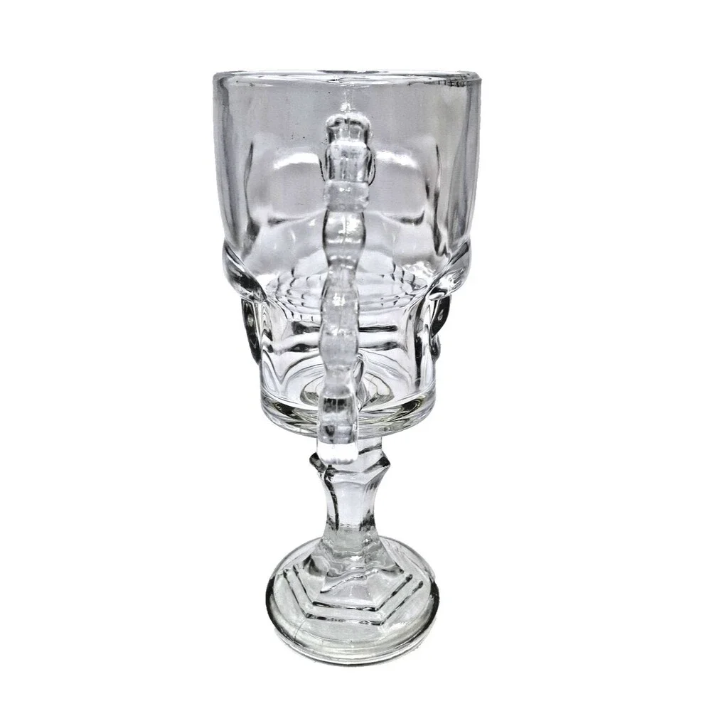 Artland Skull Glass Pirate's Goblet Mug 17 oz Beverage Mug Spooky Theme